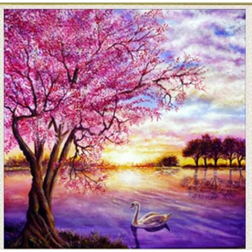 NEW 3D Diamond Painting Cross Stitch Beautiful Scenery Crystal Stone Needlework Diamond Embroidery Full Diamond Decorative