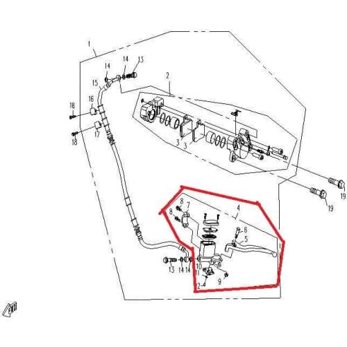 Cushions cable OF CF MOTO CF250T-6 JETMAX250 MOTORCYCLE cushions cable 806A-010230