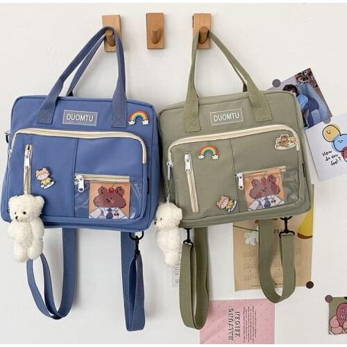 College Backpack Lovely Girl Student Messenger Bag Womens Versatile Shoulder Bag Messenger Bag Ladies High Capacity Tote Bag