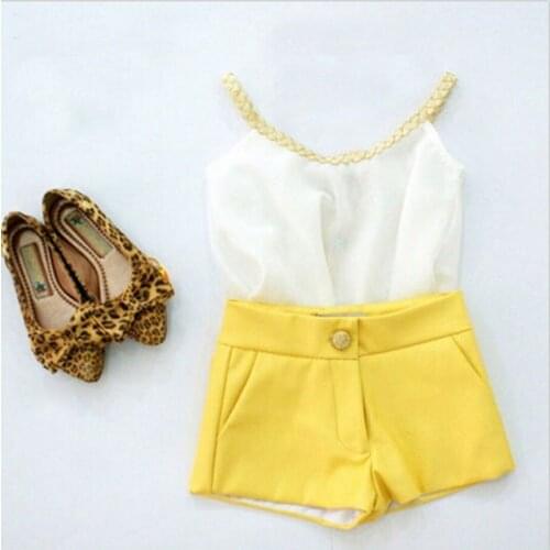 Kids Toddler Baby Girls Chiffon Clothes Halter Tops White Sleeveless Shirt Pants Chiffon Outfits Summer