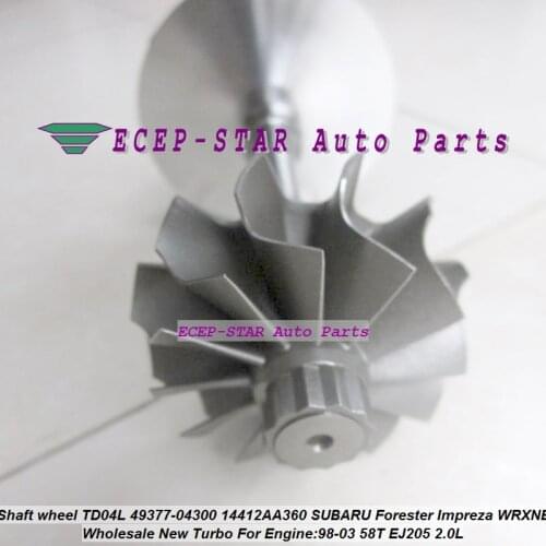 Turbo rotor assembly turbine shaft wheel TD04L 49377-04300 Turbocharger For SUBARU FORESTER Impreza 97- WRX-NB 58T EJ205 2.0L
