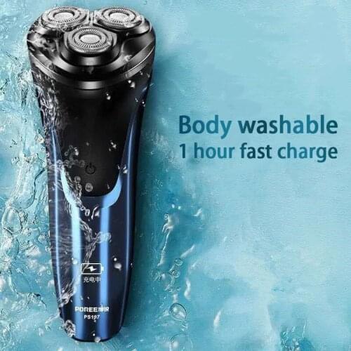 IPX7 Waterproof Electric Razor Mens Smart Shaver 3D Floating Cutter Head Blade Beard Trimmers Fast Charge Hair Clippers For Men