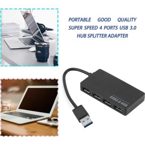 High Speed Portable Good Quality Super Speed 4 Ports USB 3.0 Hub Splitter Adapter For PC Laptop Computer Accessories