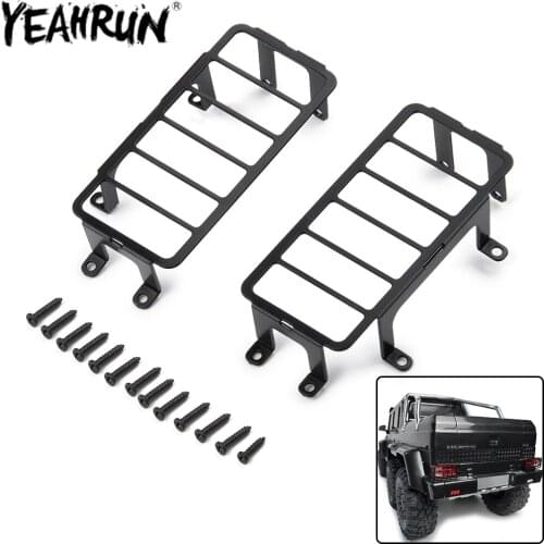 YEAHRUN RC Car Metal Tail Lamp Cover Protective Shell Light Guards Grille for 1:10 TRAXXAS TRX6 RC Crawler Car Upgrade Parts