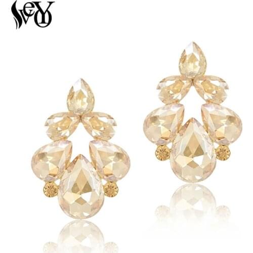VEYO New Fashion Jewelry Crystal Stud Earrings for Women 2018 Brand Factory Wholesale