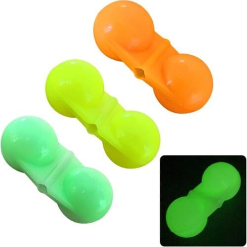 10PCS Double ring beads luminous card line bell fishing plastic small accessories built-in 2 ring beads fishing accessories