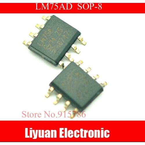 10pcs / lot SMD LM75AD SOP-8 temperature sensor / LM75AD chip