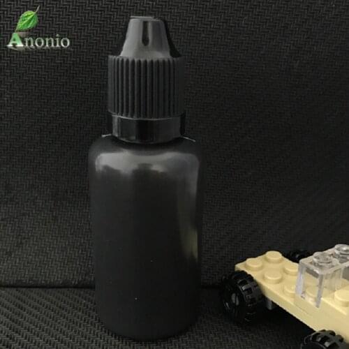 30pcs 30ml wholesale Black PE Empty Plastic Dropper Bottles Liquids Eye Drops Bottle for Most Liquid colorful Cap Eliquid 00C