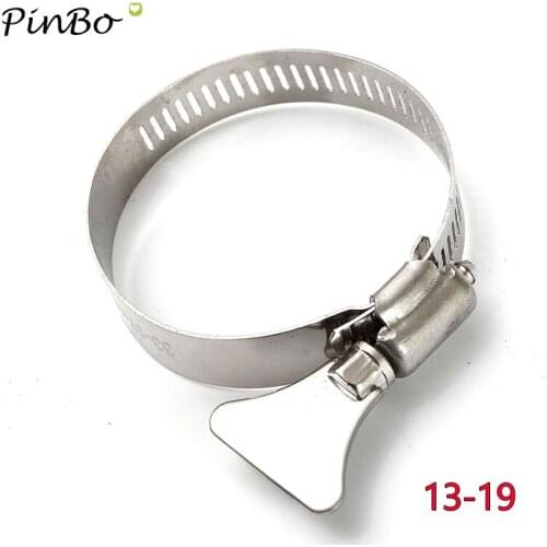 5pcs/set 13-19mm Stainless Steel Mini Fuel Line Pipe Hose Clamp Hose Tube Fastener Clip