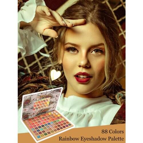 88 Colors Glitter Eyeshadow Makeup Palette Matte Eyeshadow Palette Glitter Diamond Eyeshadow Powder Pigment Cosmetics
