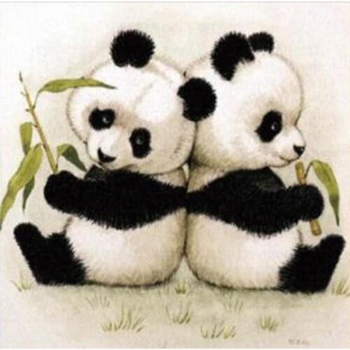 5d DIY Diamond Painting Animal Cute Baby Pandas Full Drill embroidery Corss Stitch Mosaic Craft Home Decor Christmas Gift