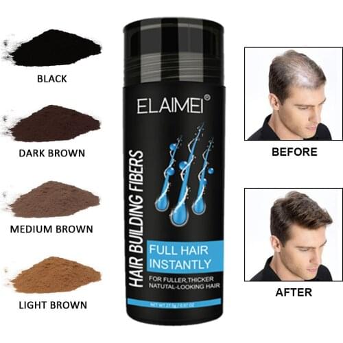 Hair Building Fiber Applicator Spray Instant Salon Hair Treatment Keratin Powders Hair Regrowth Fiber Thickening 4 color