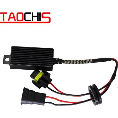 TAOCHIS 9-36V H11 car LED Resistor Decoder Can-bus Error Free Radio Interference Canceller Lamp Hood