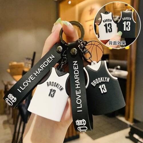Cute Star Jersey Keychain Fashion Cartoon Jersey Keychain Personality Basketball Car Keychain Holiday Gift No. 23 Jersey