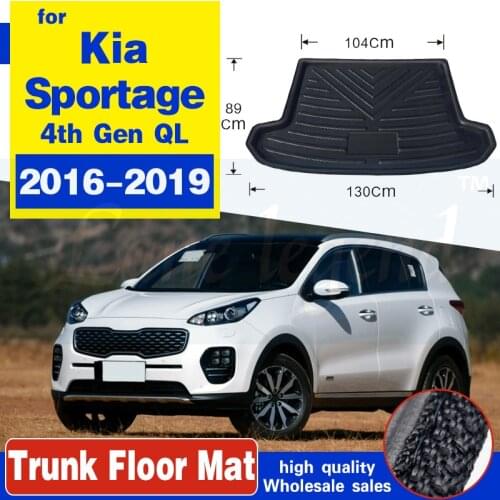 For Kia Sportage QL 2016 2017 2018 2019 Boot Mat Rear Trunk Liner Cargo Floor Tray Carpet Mud Kick Protector Car Accessories