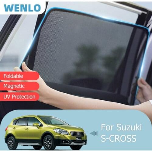 For Suzuki S-CROSS 2014-2015 Front Windshield Car Sunshade Side Window Blind Sun Shade Magnetic Kids Visor Folding Mesh Curtain