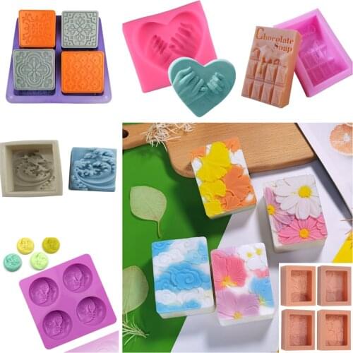 DIY Chocolate Soap Mould Silicone Soap Making Tools Soaps Mold Crafts Cake Decorating Molds Handmake Fondant Candy Tool