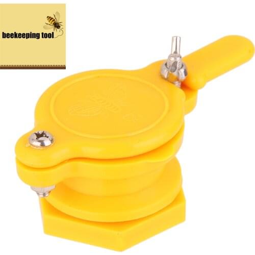 38mm Functional Yellow Plastic Honey Gate Valve Beekeeping Tool Equip