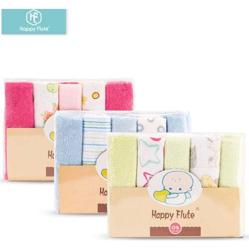 HappyFlute 23*23 cm 10 pcs/set Super Soft Baby wipes cotton&polyester feeding towels