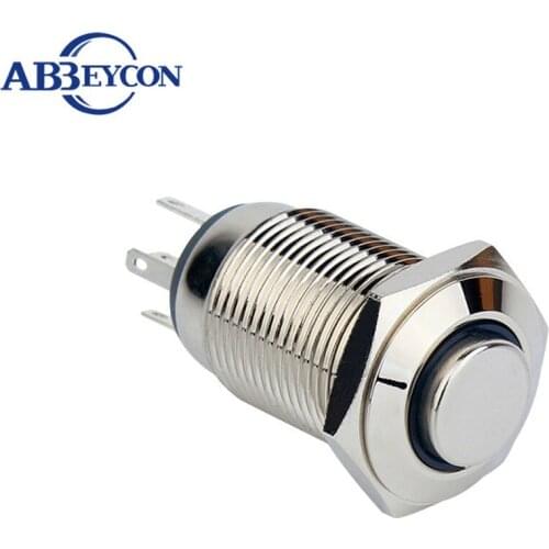 16mm Latching Angel Eye Ring Light Led Illuminated Lamp Push Button Switch High Rise Head Pin Solder Terminal Car Bike Switch