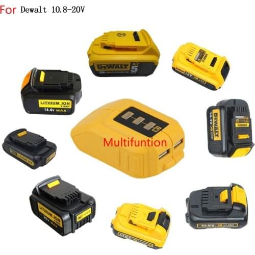 Converter for your dewalt 10.8v 12v 14.4v 18v 20V lithium battery drill USB mobile phone charging converter DCB090 universal