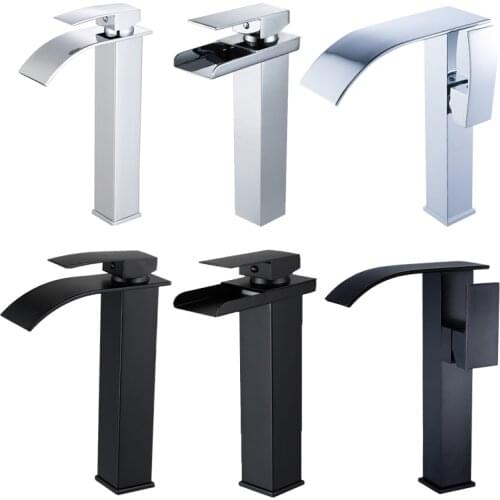 Freeshipping BAKALA Deck mounted chrome/ORB polished finish faucet for bathroom faucet tap bathroom waterfall D-503B