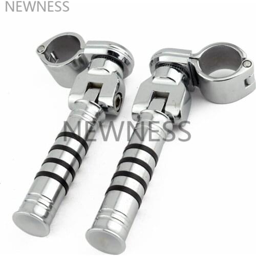 Motorcycle Rubber Left & Right Sides Footrest Foot Pegs Clamps Mount Floorboard For Harley Iron XL 883 1200 Street 750 Touring