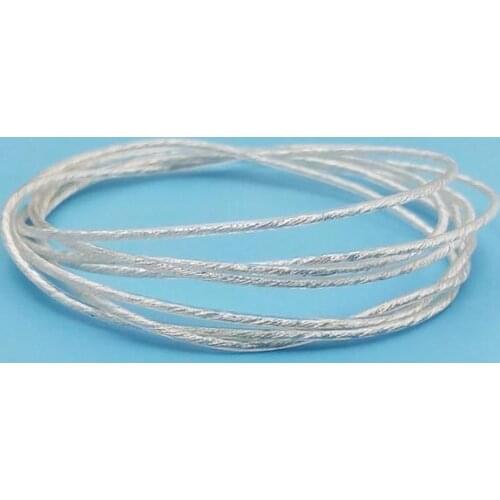 Soft 7N single crystal copper silver plated Single shares 14 core Elastic skin 0.9mm 6meters