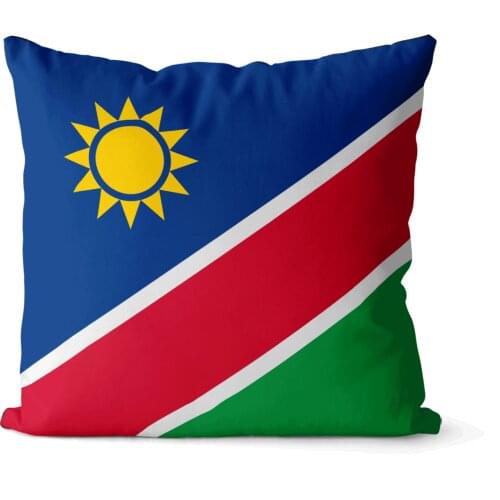 Flag of Namibia pattern square pillowcase pure cotton linen pillowcase party home decoration sofa cushion cover 45x45cm 40x40