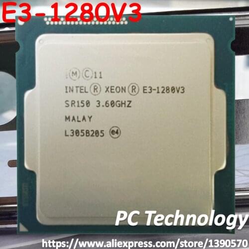 Original Intel Xeon processor E3-1280V3 CPU 3.60GHz 8M LGA1150 Quad-core E3 1280 V3 Desktop E3-1280 V3 Free shipping E3 1280V3