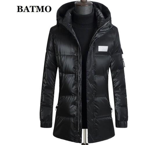 BATMO new arrival winter high quality 90% white duck down hooded jackets men,waterproof thicked parkas coat,209722