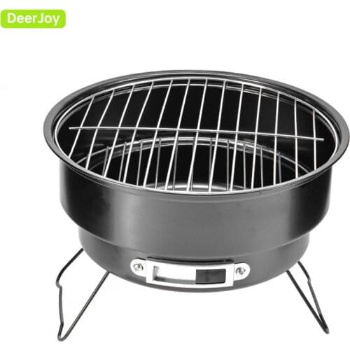 Barbecue Grill Charcoal Grill Portable BBQ Grill Barbecue Desk Tabletop Outdoor Stainless Steel Smoker BBQ for Picnic Garden Ter