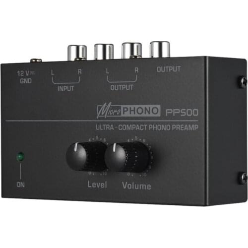 K3NB PP500 Phono Preamp Preamplifier with Level Volume Control for LP Vinyl Turntable