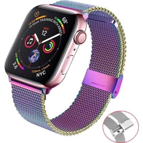 Milanese Watchband for Apple Watch band 44mm 40mm 38mm 42mm Stainless Steel Women Men Bracelet Band Strap for iWatch 3 4 5 6 SE