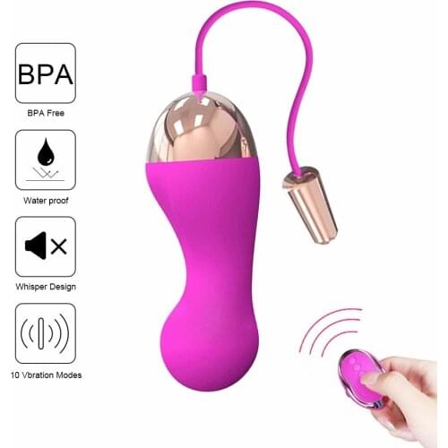 Silicone Kegel Balls Love Egg For Women 10 Powerful Speed Wireless Remote Control Vibrating Egg Bullet Vibrator Massager Sex Toy