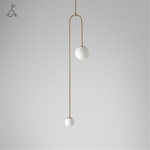 Modern Simple Living Room Pendant Lights White Glass Gold/Black Metal G9 90-240V Bedroom Restaurant Pendant Lamp Nordic Lighting