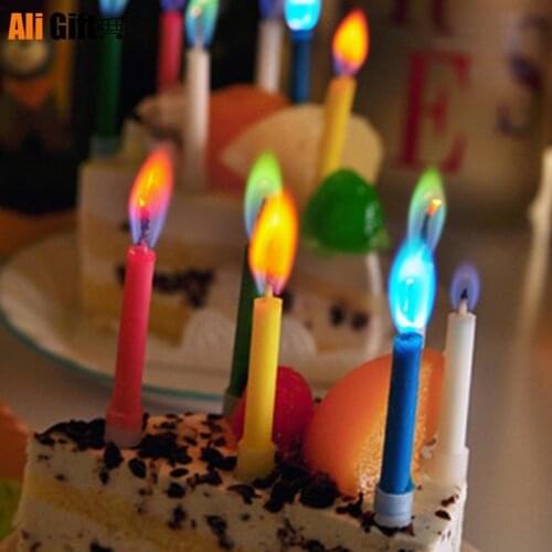 Dream Multicolour Flame Birthday Candle Home Decoration Multicolour Colorful Color Flame Canles For Wedding Decoration 20pcs/Lot