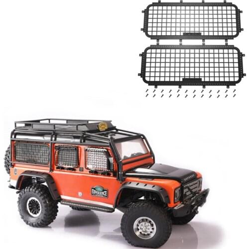 DJ 1:10 RC Car Accessories TRX4 Defender Three-Dimensional Car Window Mesh T4 Side Window Mesh Car Window Metal Modification