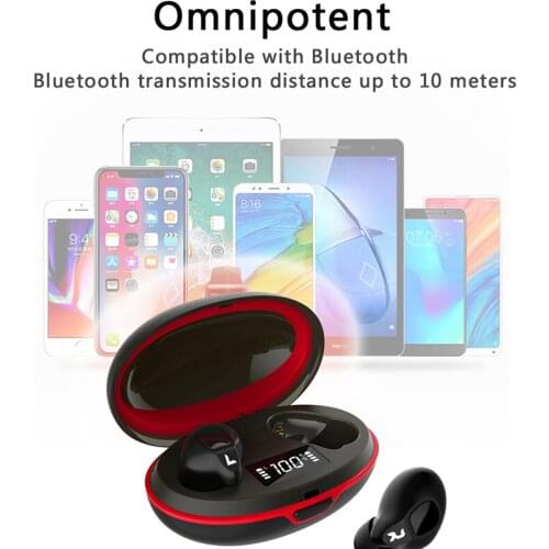 TWS Bluotooth 5.0 Wireless HD Call Stereo Earphone HI-FI Sound Headset Music Gaming Earpiece New Design Super Bass Headphone