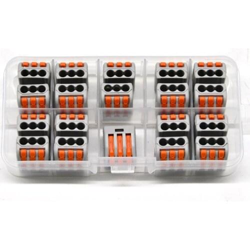 19PCS BOX-Packed PCT-213 Universal Cable wire Connectors push in Wiring Terminal Block