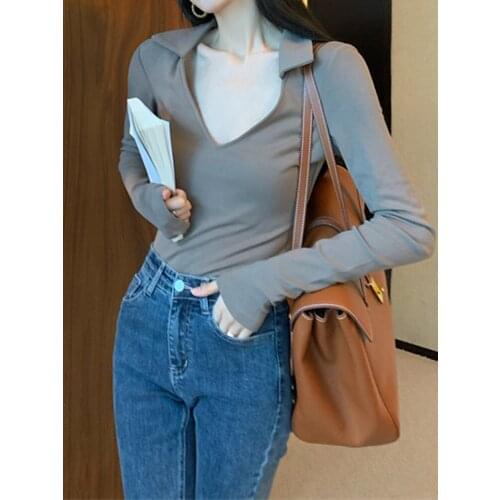 Женские однотонные футболки ZHANGKUNLIN China At AliExpress