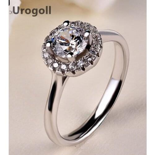 Fine Jewelry Genuine 925 Solid Silver Ring Romantic Zirconia Wedding Bridal Silver Rings For Women Girl Jewelry Gifts