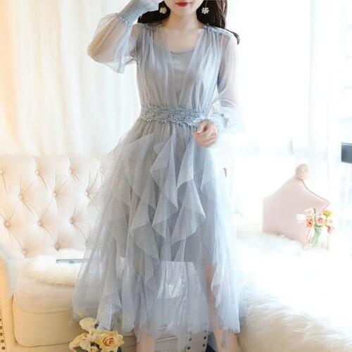 Women free Size Sweet Fashion Voile Club Party Cake Ladies new arriver Party Dresses Summer Dress