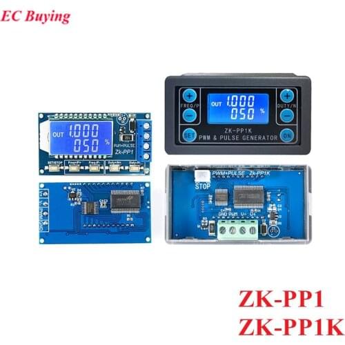 ZK-PP1 Signal Generator Square Wave Dual Mode LCD PWM Pulse Frequency Duty Cycle Adjustable Module 1-Channel 1Hz-150KHz