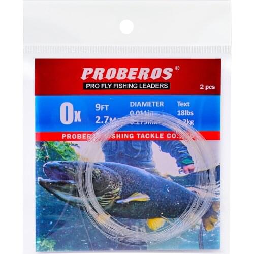 10 Pieces Tapered Leader Fly Fishing Line 9FT 0X-6X Nylon Fly Fishing Leader Clear Fly Fishing Line