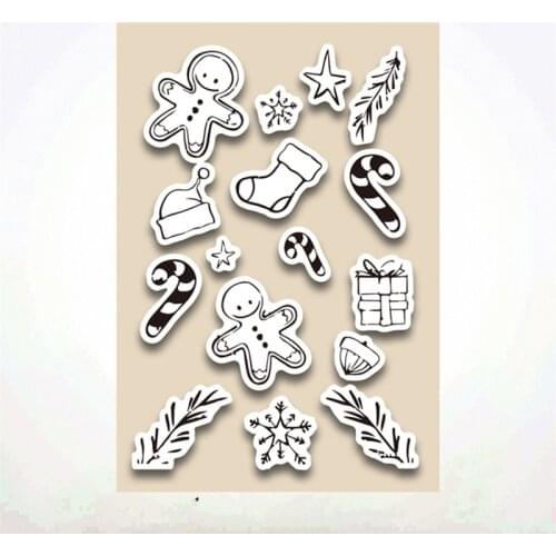 20Pcs 11*16CM Christmas Transparent Clear Stamp Silicone Stamp/Seal DIY Scrapbooking/Photo Album Easter Stamp Sheets Bulk Deals