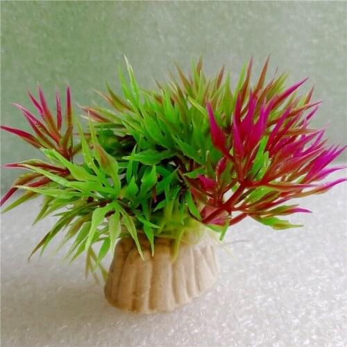 6 pcs Plastic Grass Aquarium Underwater Plants Fish Tank Artificial Plants Ornament Decor Landscape for Fish Tank