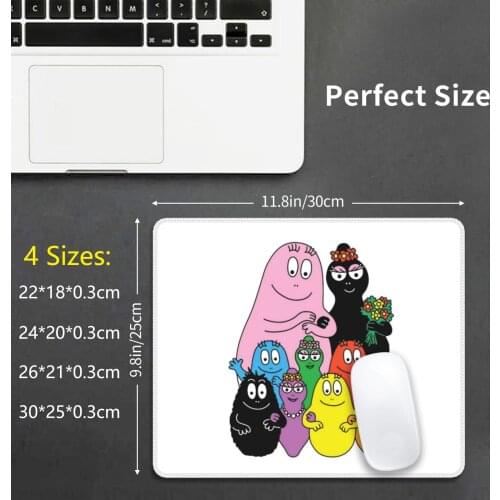 Barbapapa Mouse Pad DIY Print Barbapapa Cute Doodle Awesome Kawaii Cheerful Colorful Colourful French