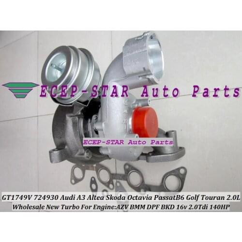 Free Ship GT1749V 724930 724930-5008S Turbo Turbocharger For AUDI A3 Skoda Octavia VW Passat B6 Golf Touran AZV BMM BKD 2.0L TD