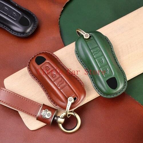 Key Fob Cover For Porsche Cayenne Cayman Macan Panamera 2021 Key Fob Case Holder Accessories